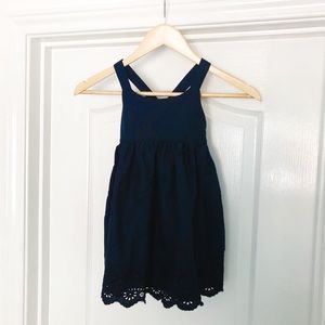 BabyGap Girls Navy Eyelet Dress